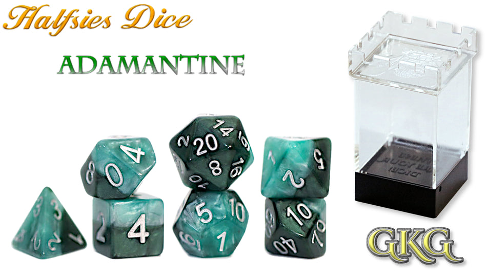 GKG 7-setCube: Halfsies: Adamantine Gate Keeper Games Dice Gate Keeper Games   