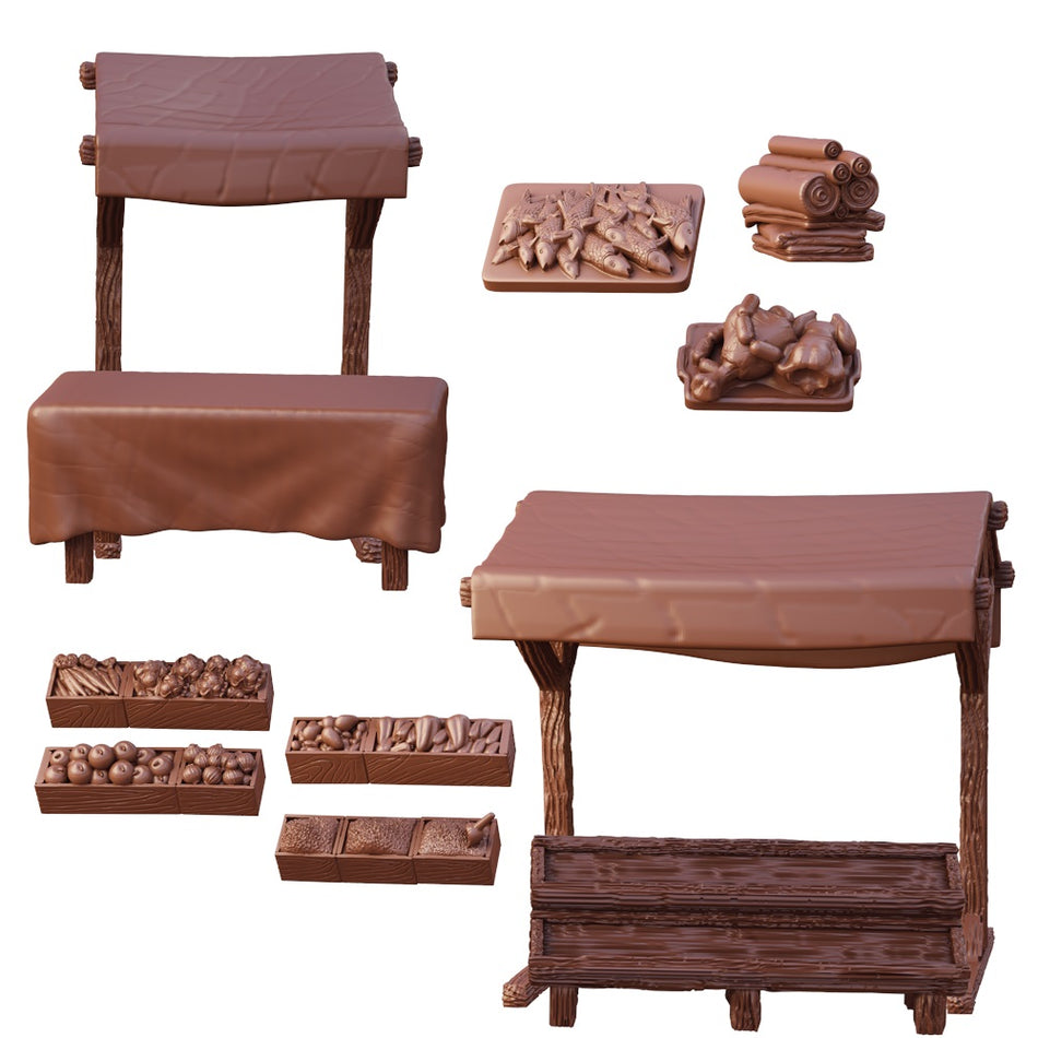 TerrainCrate: Market Stalls Terrain Crate Mantic   