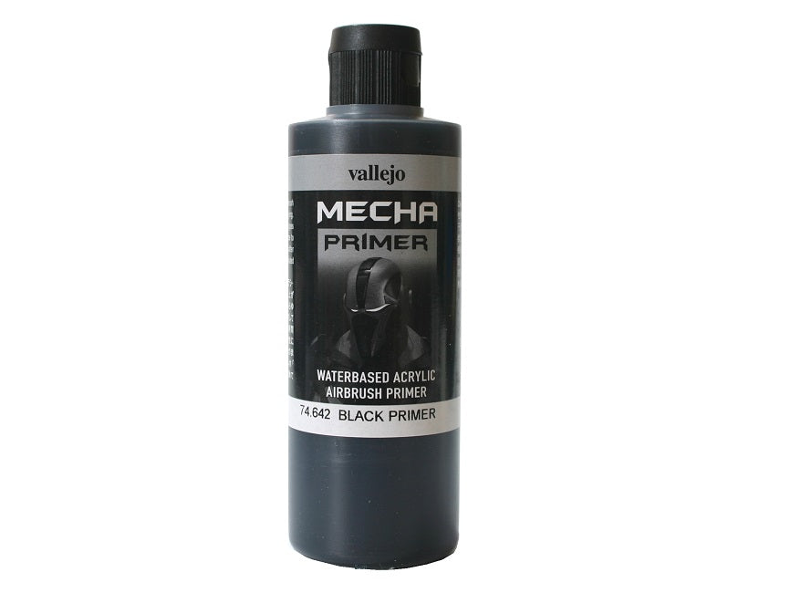 74.642 Vallejo Auxiliary Mecha Primer Black (200ml) Vallejo Auxiliary Vallejo   