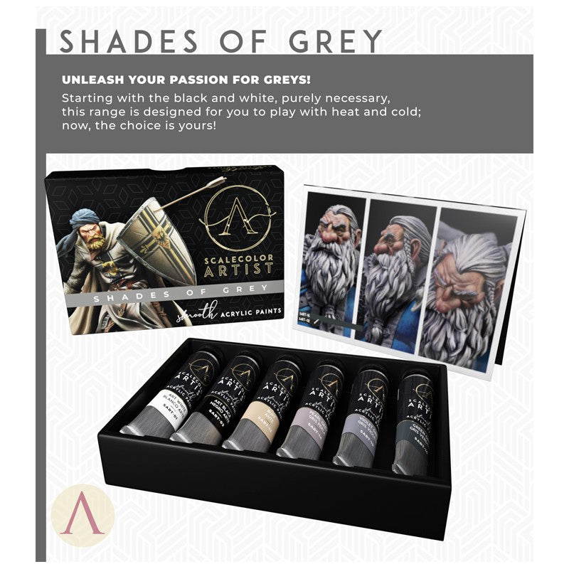 Scalecolor Artist - Shades of Grey Scalecolor Paint Sets Lets Play Games   