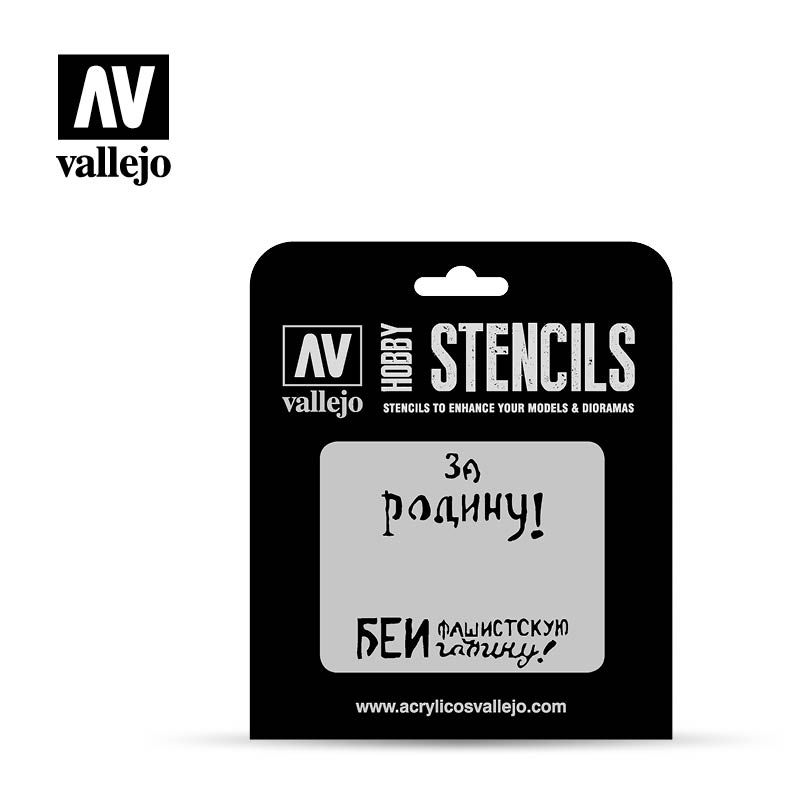 Vallejo Stencils - AFV Markings - Soviet Slogans WWII Num. 2 Vallejo Stencils Vallejo   