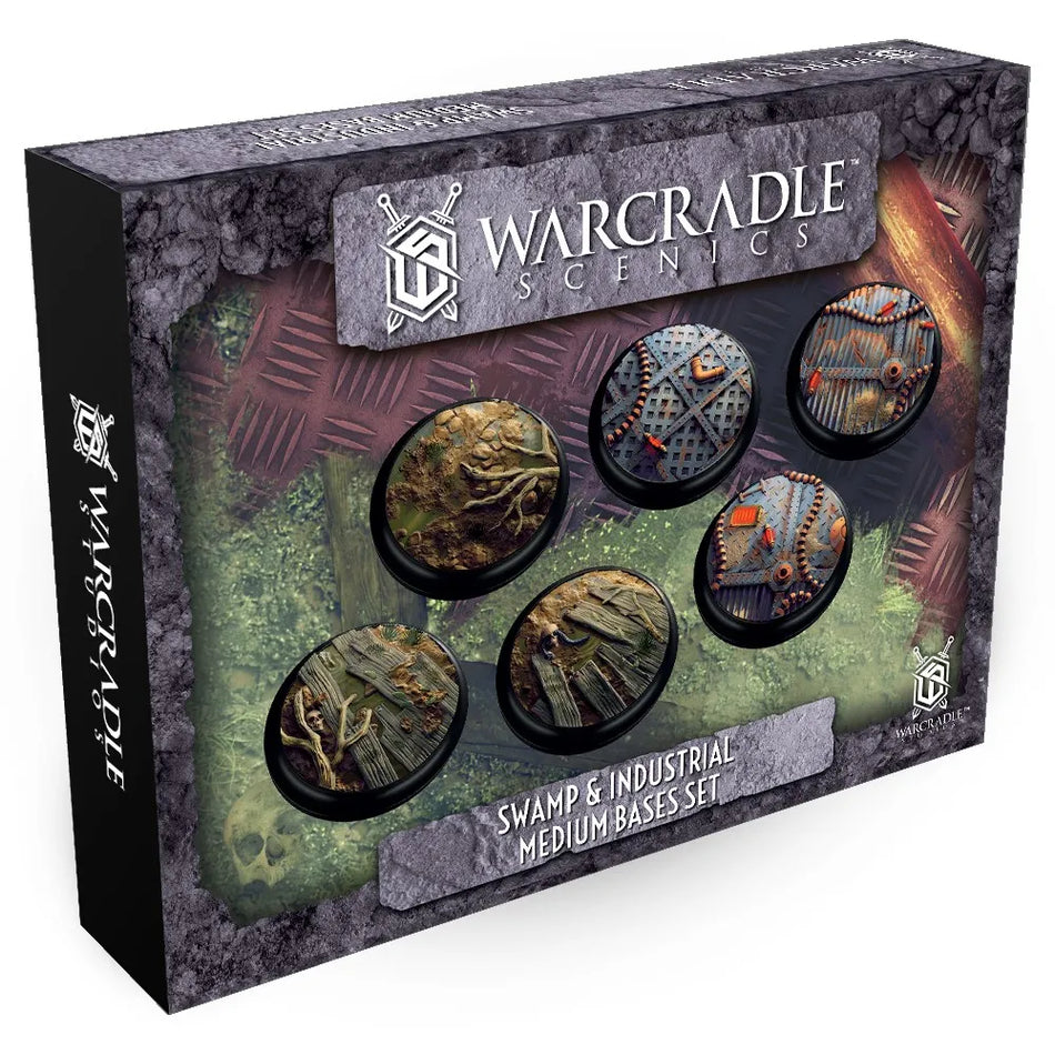 Swamp & Industrial Medium Bases Set (36 bases & base inserts) Warcradle Scenics Warcradle Scenics   