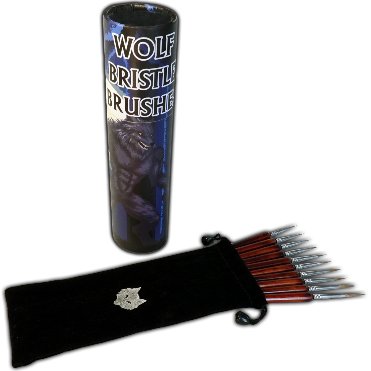 Chronicle Wolf Bristle Brush Set Paint Brushes Chronicle   