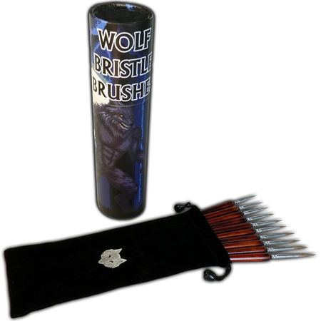 Chronicle Wolf Bristle Brush Set Paint Brushes Chronicle   