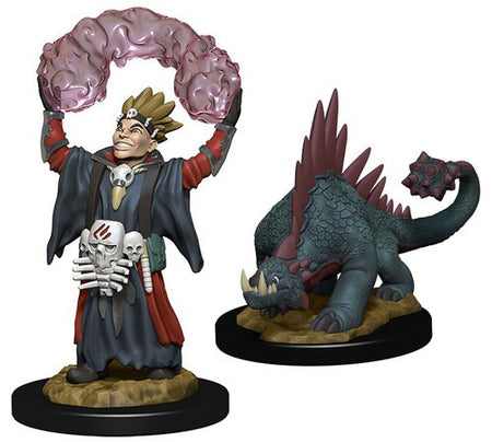 WizKids Wardlings RPG Figures Boy Warlock & Lizard Dungeons & Dragons WizKids   